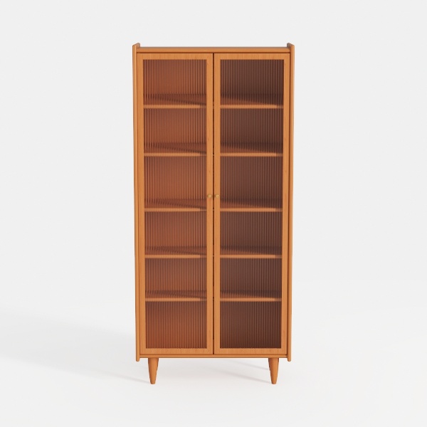 2 Door Wardrobe 67 Inch Yellow Metal Storage