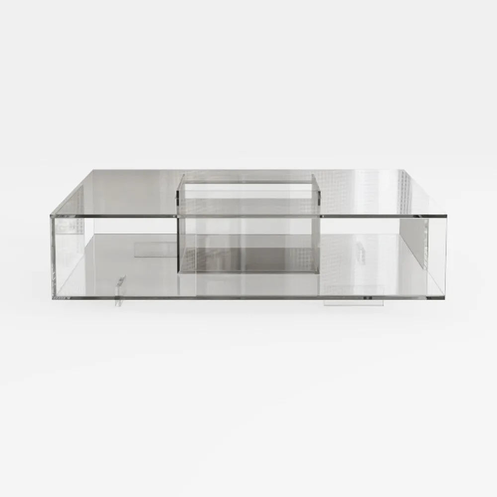 Lift Top Coffee Table with Storage Drawers, 2 Tier