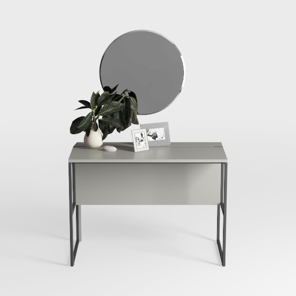 FUNKOCO Black Small Writing Desk with Drawers, 40 