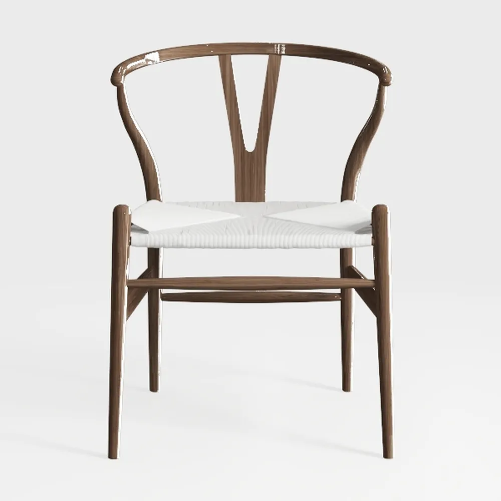 Wishbone Chair Natural Solid Wood Dining