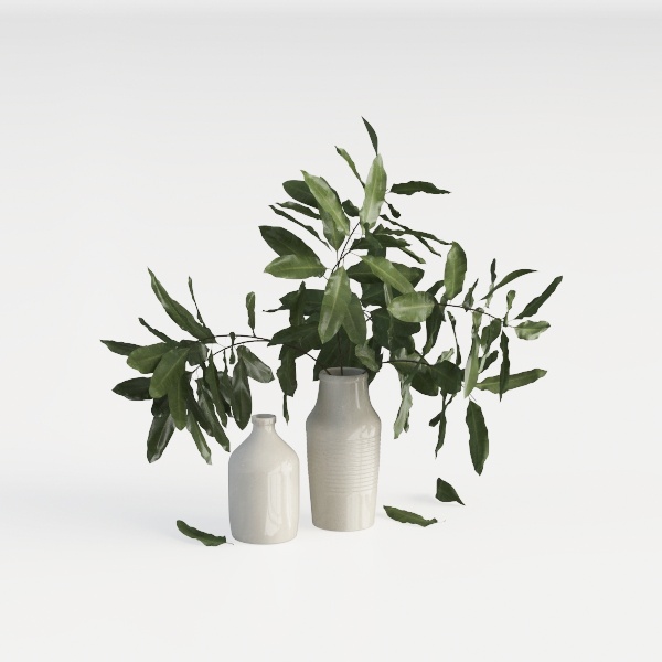 4 Pcs Magnolia Artificial Leaves Branches 25 Inch