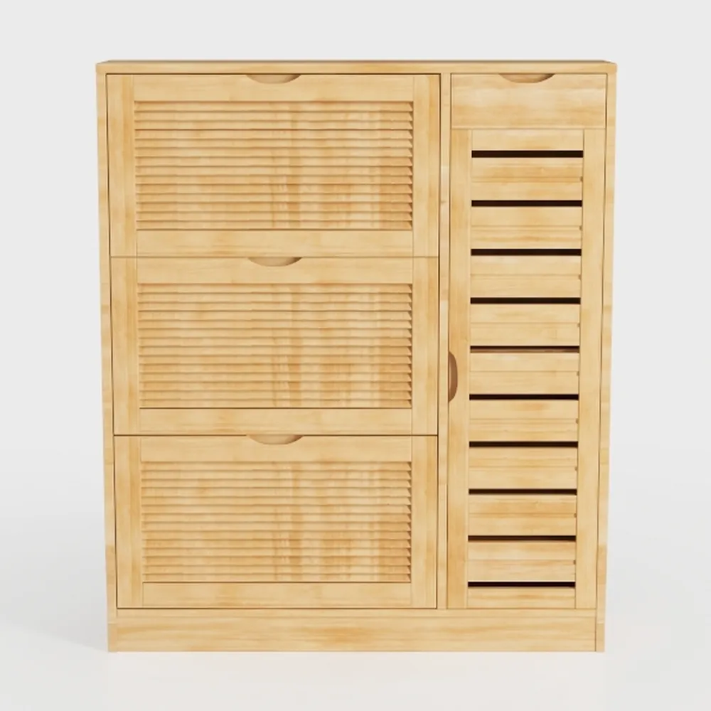 TVU Rattan 6 Drawer TV Stand for Bedroom, Solid