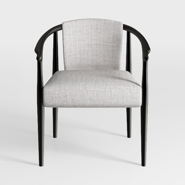 LOPOO Transitional Accent Chair, Pearl-Hued Velvet