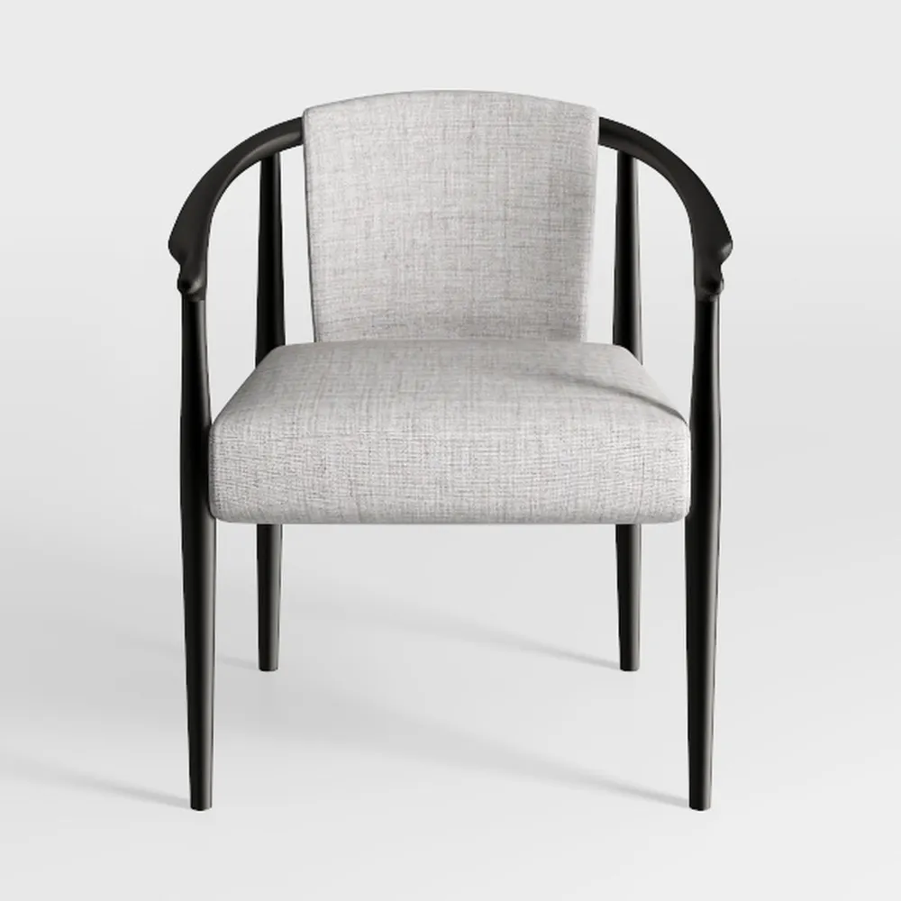 LOPOO Transitional Accent Chair, Pearl-Hued Velvet