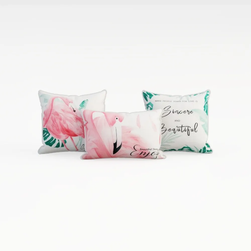 Set of 2 Outdoor Waterproof Pillow Covers Summer