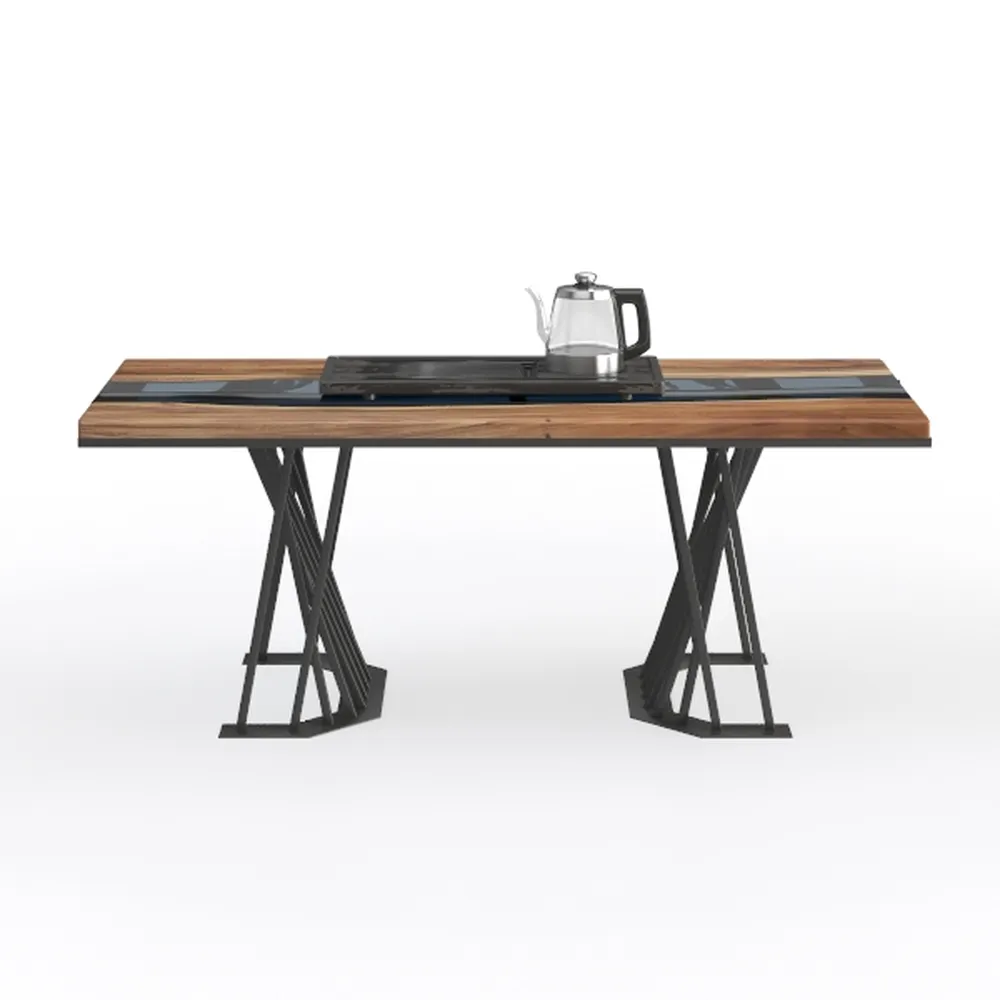 70.9" Long Dining Table for 6, Industrial Dinner