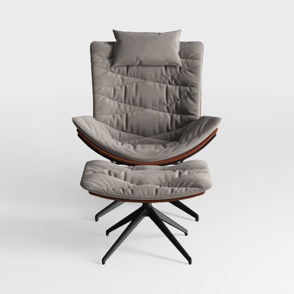 Lazy Chair with Folding Ottoman, Accent Chair