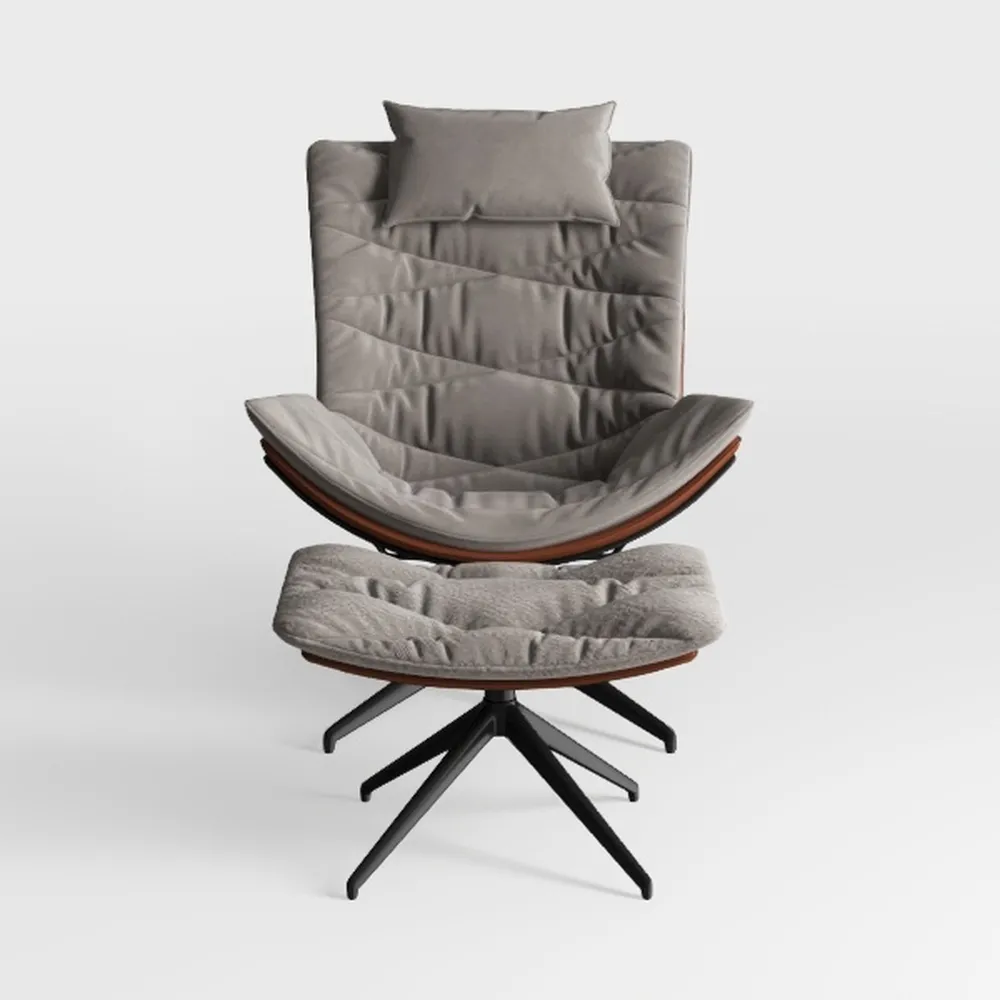Lazy Chair with Folding Ottoman, Accent Chair