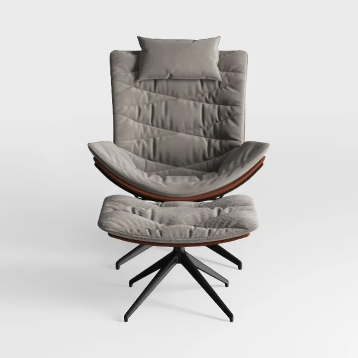 Lazy Chair with Folding Ottoman, Accent Chair