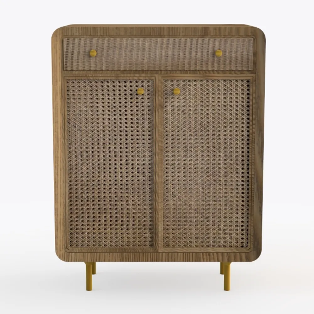 Rattan Shoe Cabinet,6-Tier 39.8" Tall Shoe Storage