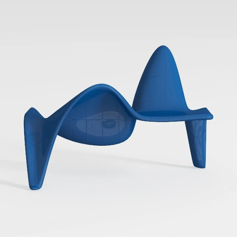 MoMa Modern Teal Wool Blend Upholstered Accent Occ