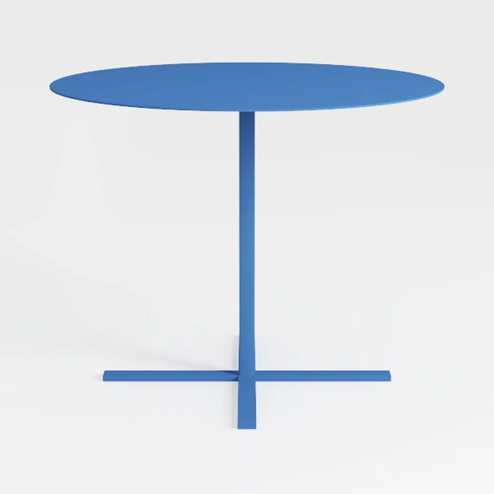 Peacock Blue Patio Side Table, 18" Weatherproof