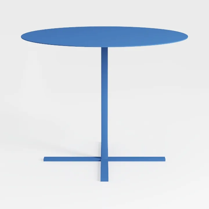 Peacock Blue Patio Side Table, 18" Weatherproof