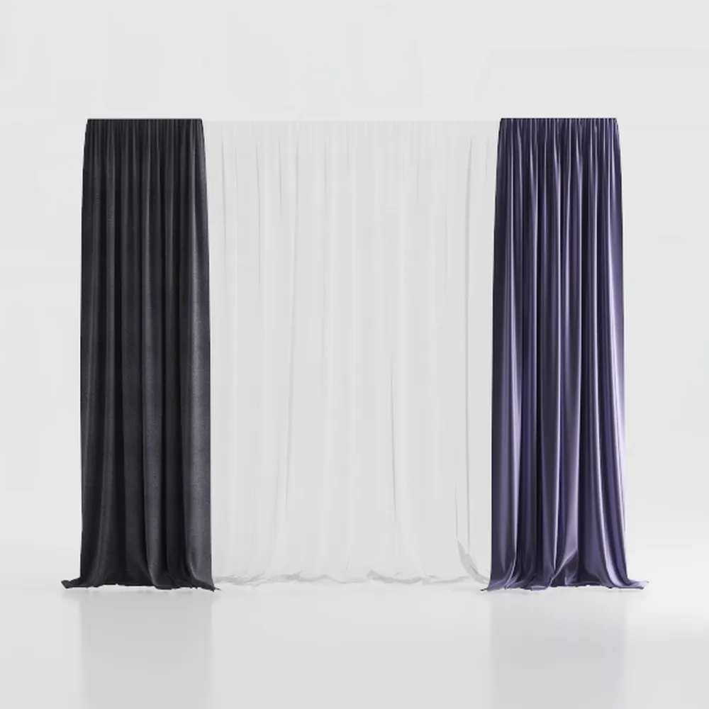 Central Park Cotton Linen Full Blackout Curtain 