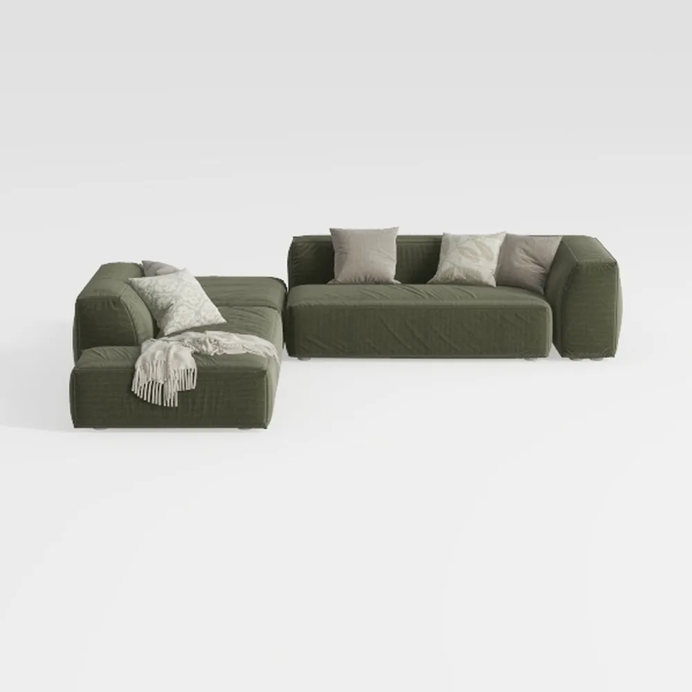 ovios 104" Cloud Sectional Couch with L-Shape