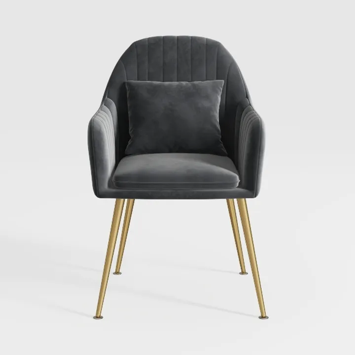 Velvet Mid-Century Upholstered Seat Club Guest