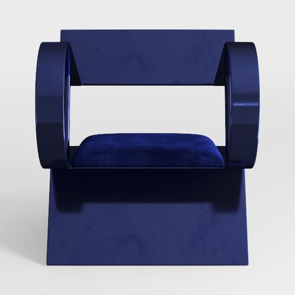 Maykoosh Velvet Accent Chair - Modern Barrel Desig