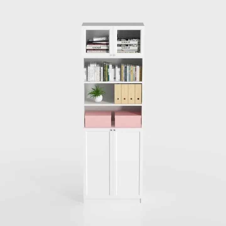 MUPATER Tall Corner Cabinet with Doors and Shelves