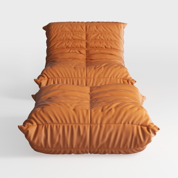 34.25 in. W Armless Teddy Velvet Modular Lazy Floo