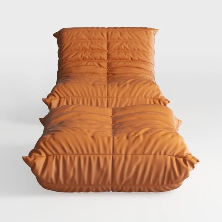 34.25 in. W Armless Teddy Velvet Modular Lazy Floo