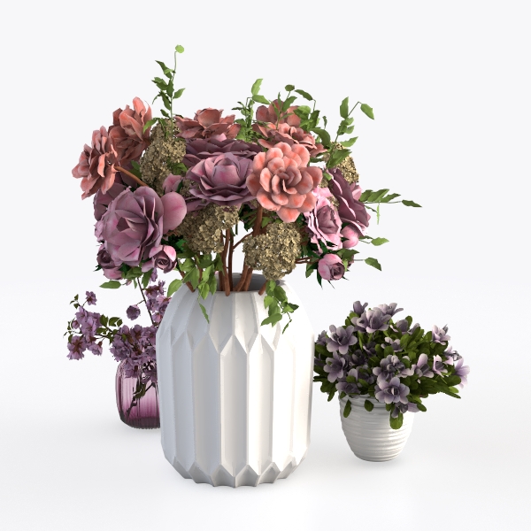 Mkono Fake Flowers in Vase 9 inches Artificial