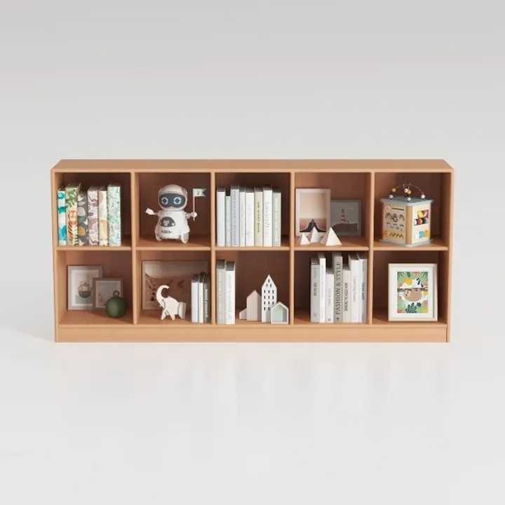 8 Cube Organizer Bookcase - Fabric Storage Bins