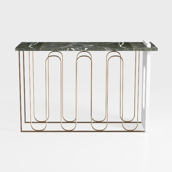 Osanna 48 in. Black Rectangle Composite Console Ta