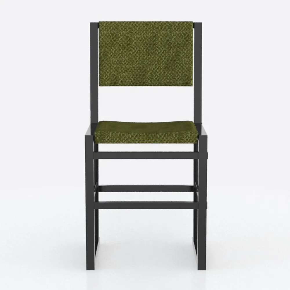 Green Leather Dining Chairs Set of 4 Modern