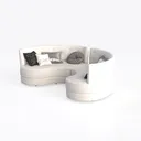 ASHCROFT Bursa Japandi Style Luxury Modern Boucle  Left 45 Degree View