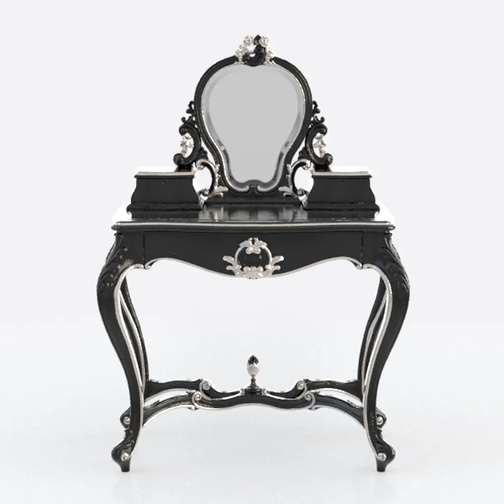 LRXIYODE Specchio Retrò Da Tavolo Rotante Specchio Cosmetico Vintage Ad Alta Definizione Per Trucco Quotidiano Da Tavolo Nero Uso Domestico