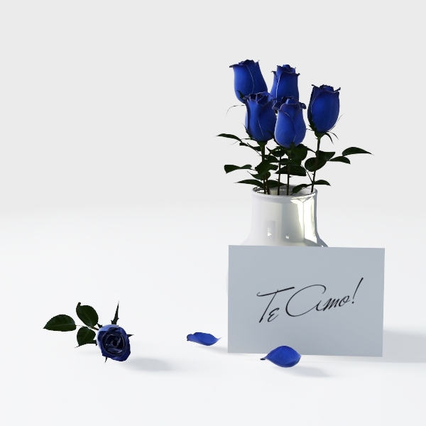 vase-Klein Blue