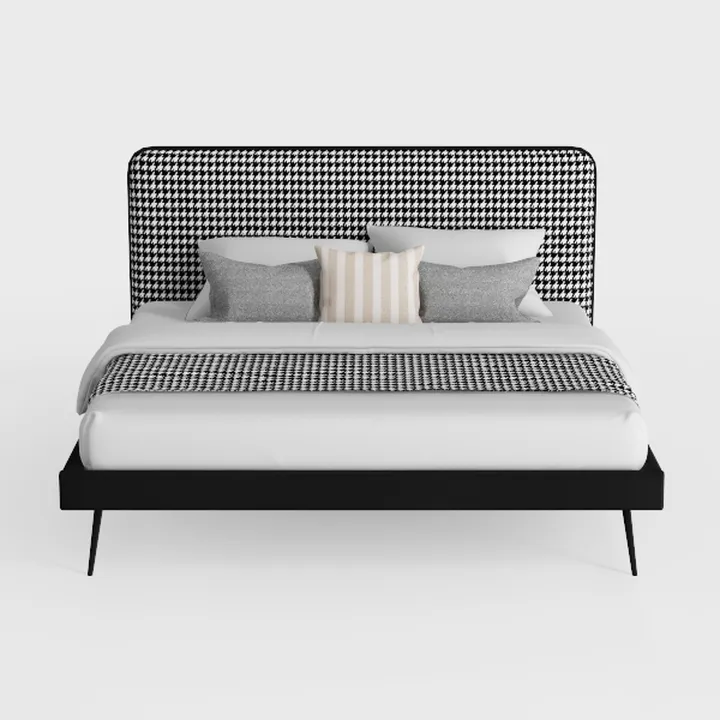 LSIGHTUS Modern Simplicity Leather Queen Size Plat