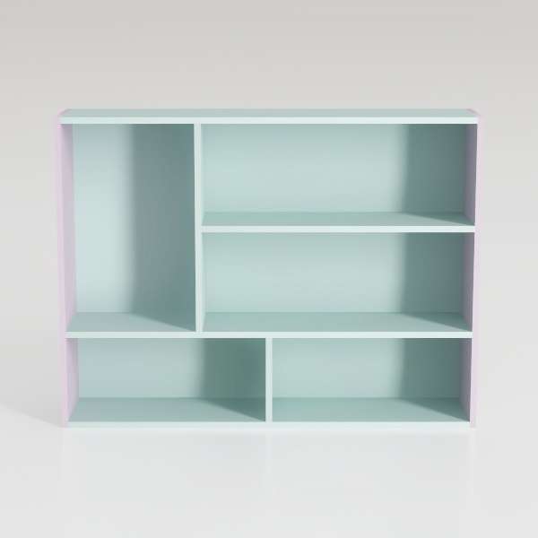 IOTXY Open Shelf Low Bookcase - Wooden 3-Tier