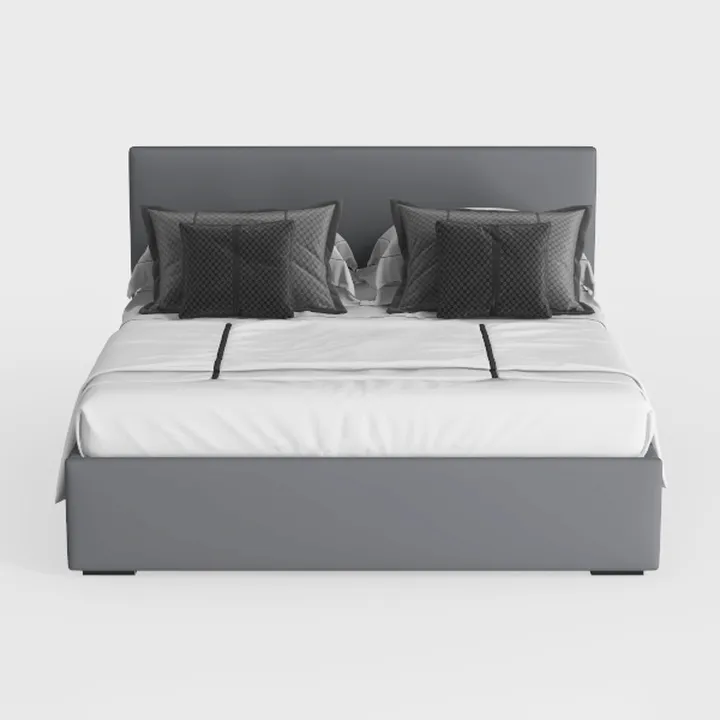 Queen Size Boucle Bed Frame with Headboard, Uphols