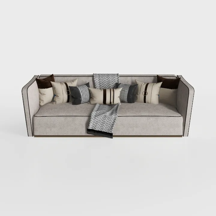 Roundhill Furniture Fabric Pillowback Sofa