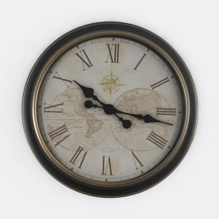 Creative Co-Op Oval Metal Wall Clock