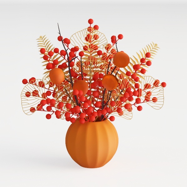 Hollyone Hydrangea Artificial Flowers in Vase