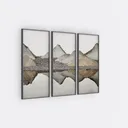 Glamativity 4 Pack Black Abstract Metal Wall Art Right 45 Degree View