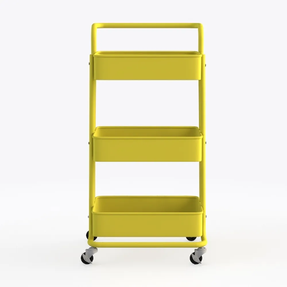 TOOLF 3-Tier Storage Rolling Cart, Kitchen Utility