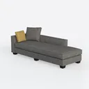 Modular Sectional Sofa 4 Pillows, Convertible 4 
 Left 45 Degree View