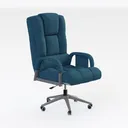 Modern Fabric Tufted High Back Office Chair 3D Model Right 45 Degree View