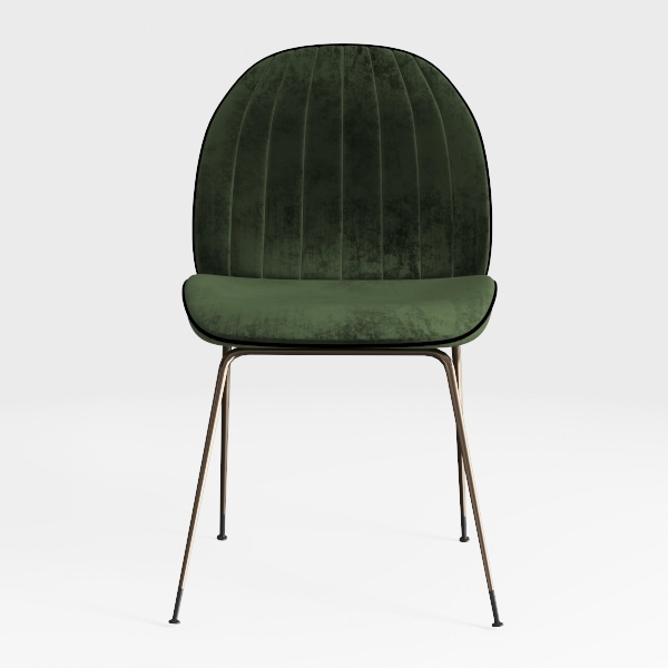 Mid-Century Dining Chair Fabric Upholstered Chair