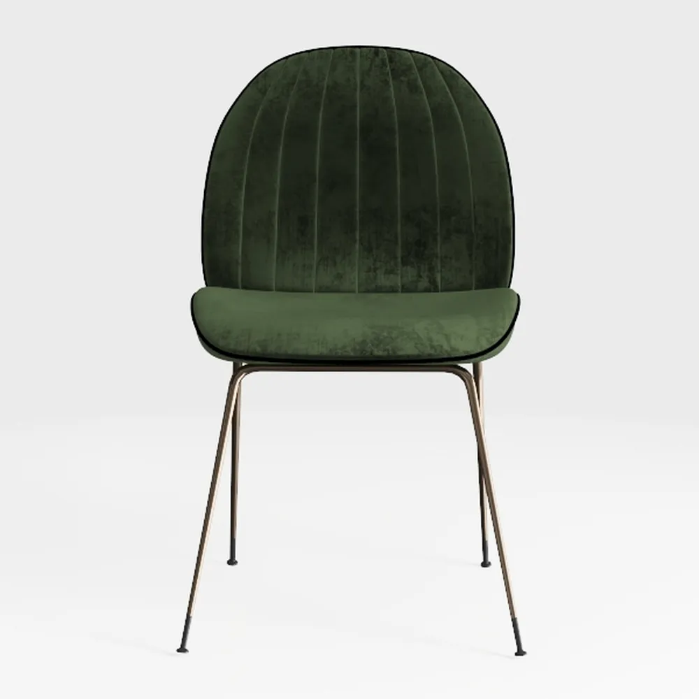 Mid-Century Dining Chair Fabric Upholstered Chair