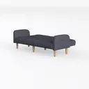 Minimalist Fabric Tufted Chaise Lounge Sofa 3D Model Left 45 Degree View