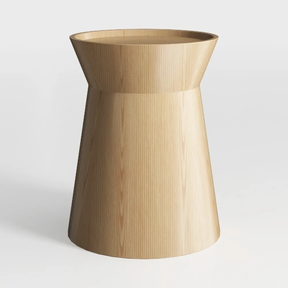 Tribesigns Round Pedestal End Table, Farmhouse