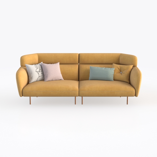 Loveseat Sofa, Modern Love Seats with Adjustable A