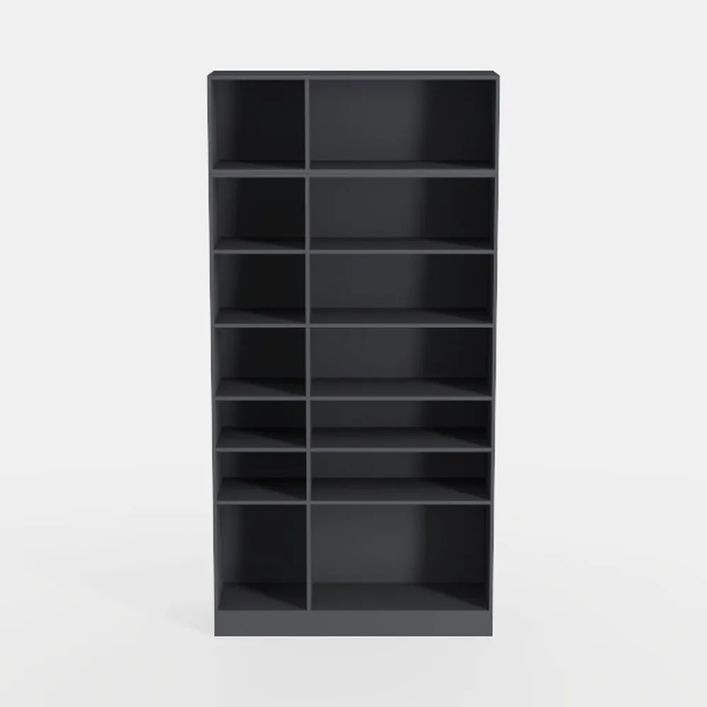 Loomie Black Book Shelf, 6 Tiers Shelf Large Tall