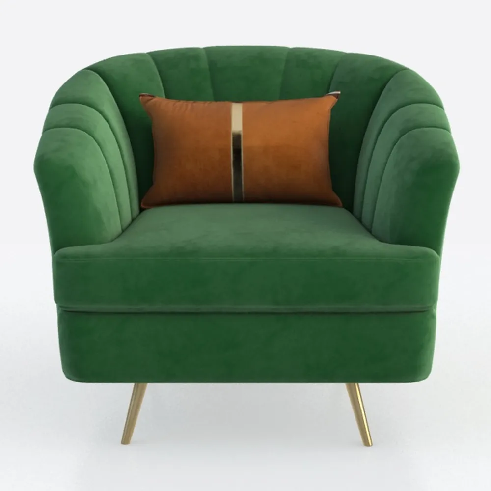 Andeworld Velvet Accent Chair, Upholstered Modern 