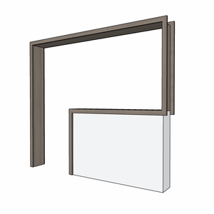 Minimalist Solid Wood Floating Wall Mounted Console Table 3D Model