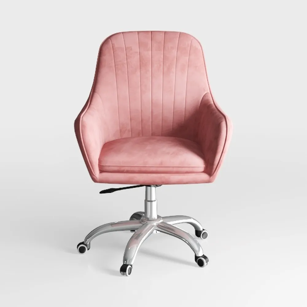 Yaheetech Pink Desk Chair Cute Vanity Chair with